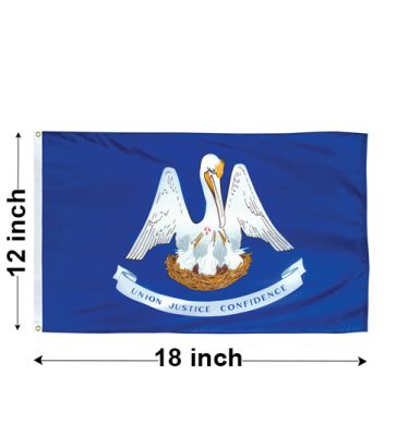 12"x18" Louisana Nylon Outdoor Flag